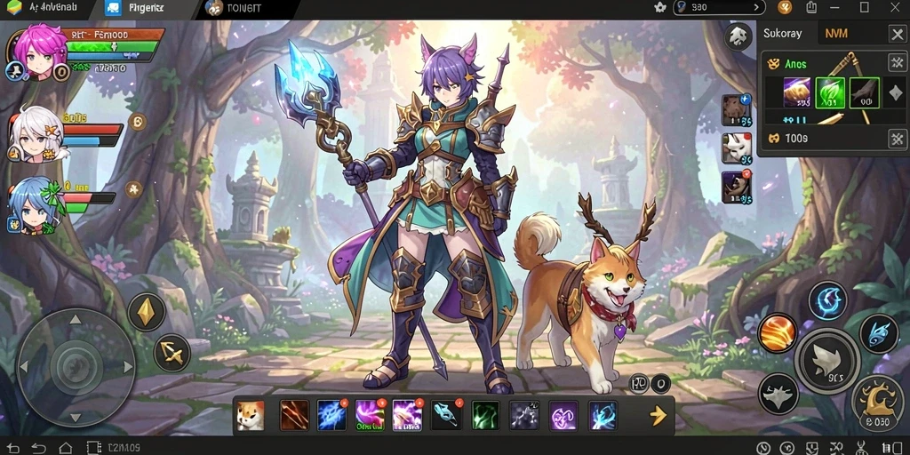 Screenshot menunjukkan komunitas aktif dengan pemain lain yang saling berinteraksi.