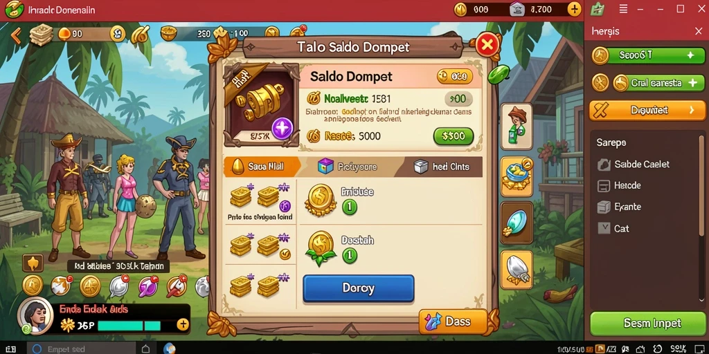 Screenshot memperlihatkan fitur bonus yang menguntungkan.