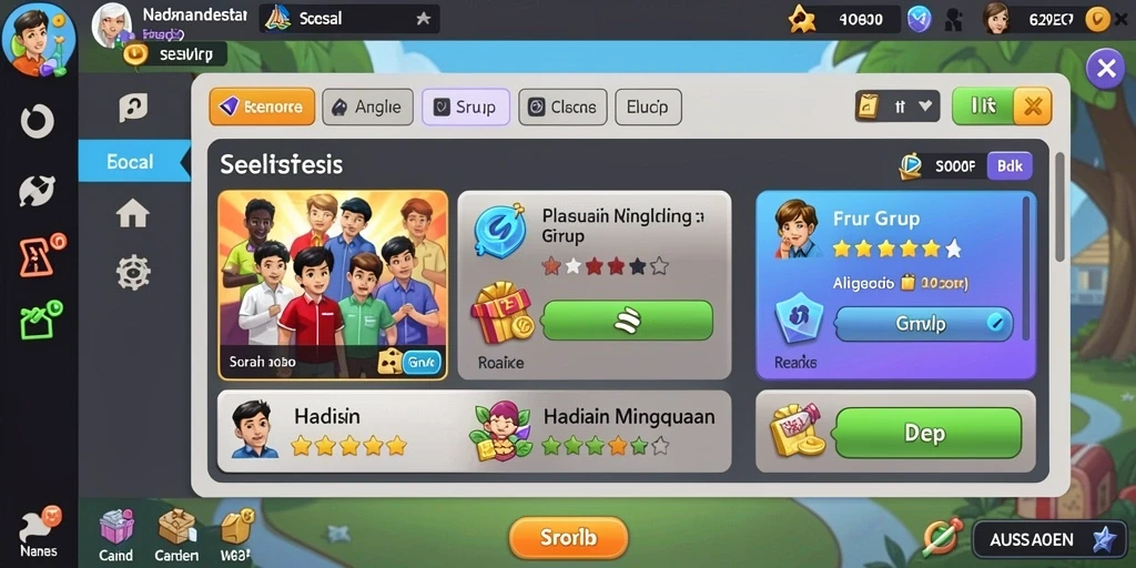 Tangkapan layar menunjukkan leaderboard kompetitif dalam GUS77.